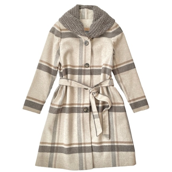 Wool/Angora Coat, Knit Collar, Dominic Bellissimo, Made in Canada, Size 6 - Picture 5 of 13